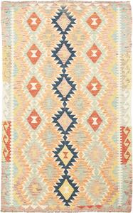 Tappeto Kilim Afghanistan Geometrico Pastello Arancio 118x190 Cm
