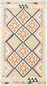 Tappeto Kilim Afghanistan Astratto Avorio Pastello 98x183 Cm