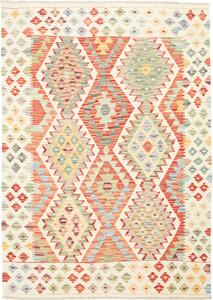 Tappeto Kilim Afghanistan Astratto Multicolore Pastello 129x186 Cm