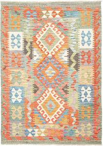 Tappeto Kilim Afghanistan Geometrico Multicolore Verde-acqua 124x175 Cm