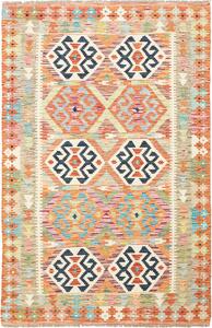 Tappeto Kilim Afghanistan Geometrico Multicolore Vivace 120x186 Cm