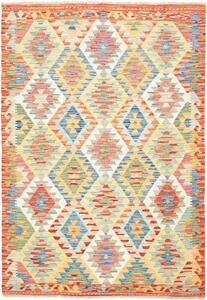 Tappeto Kilim Afghanistan Geometrico Multi-colore Vivace 128x186 Cm