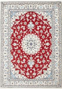 Tappeto Nain Kashmar Persia Medaglione Rosso Crema 170x235 Cm