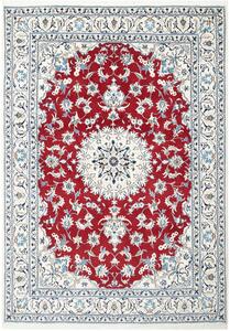 Tappeto Nain Kashmar Persia Medaglione Rosso Crema 167x240 Cm