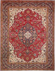 Tappeto Tabriz Persia Medaglione Rosso Blu 256x338 Cm