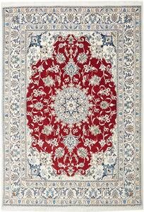 Tappeto Nain Kashmar Persia Medaglione Rosso Crema 148x210 Cm