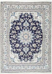 Tappeto Nain Kashmar Persia Medaglione Blu Crema 150x210 Cm