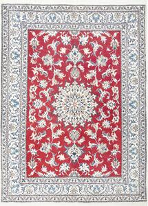 Tappeto Nain Kashmar Persia Medaglione Rosso Crema 150x203 Cm