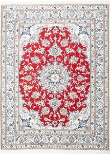Tappeto Nain Kashmar Persia Medaglione Rosso Crema 148x202 Cm