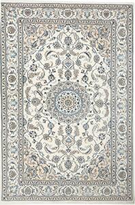 Tappeto Nain Kashmar Persia Medaglione Crema Blu 205x305 Cm