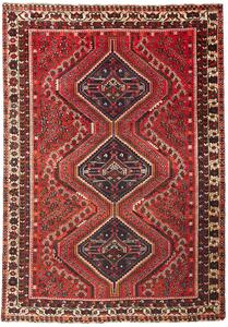Tappeto Shiraz Persia Astratto Rosso Blu 205x293 Cm