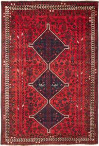 Tappeto Shiraz Persia Geometrico Rosso Blu Scuro 208x305 Cm
