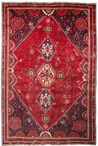 Tappeto Shiraz Persia Geometrico Rosso Blu 220x333 Cm