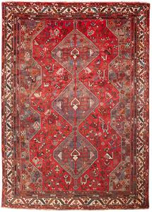 Tappeto Shiraz Persia Astratto Rosso Grigio 214x302 Cm