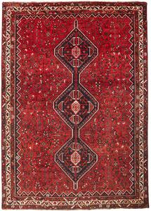 Tappeto Shiraz Persia Medaglione Rosso Blu Scuro 227x320 Cm