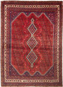 Tappeto Shiraz Persia Geometrico Rosso Blu 208x285 Cm