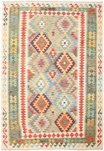 Tappeto Kilim Afghanistan Geometrico Multicolore Pastello Vivace 170x249 Cm