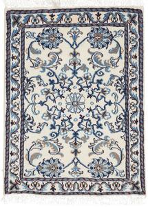 Tappeto Nain Kashmar Persia Medaglione Avorio Blu 60x90 Cm