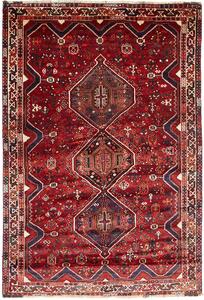 Tappeto Shiraz Persia Astratto Rosso Scuro Blu 170x245 Cm