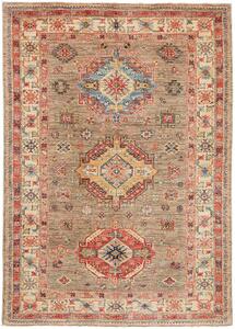 Tappeto Kazak Fine Pakistan Tribale Beige Rosso 147x210 Cm
