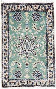 Tappeto Nain Kashmar Persia Medaglione Verde Acqua Crema 60x90 Cm