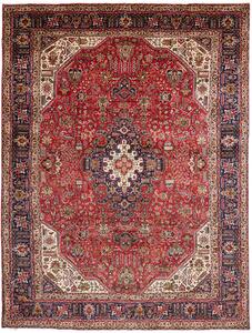 Tappeto Tabriz Persia Medaglione Rosso Blu Crema 255x333 Cm