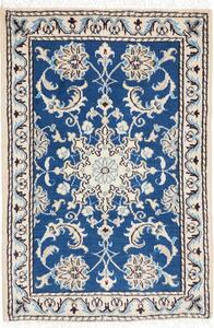 Tappeto Nain Kashmar Persia Medaglione Blu Crema 60x90 Cm