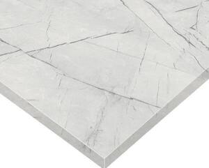 Piano di lavoro in truciolare marmo bianco carle L 304 x , spessore 1.8 cm