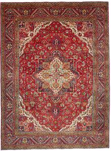 Tappeto Tabriz Persia Medaglione Rosso Blu 250x338 Cm