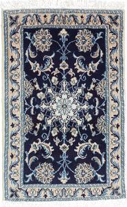 Tappeto Nain Kashmar Persia Medaglione Blu Beige 60x90 Cm
