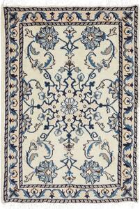 Tappeto Nain Kashmar Persia Medaglione Avorio Blu 60x90 Cm