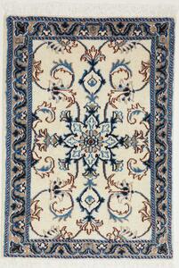 Tappeto Nain Kashmar Persia Medaglione Crema Blu 60x90 Cm