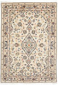 Tappeto Kashan Fine Persia Medaglione Crema Blu 102x148 Cm