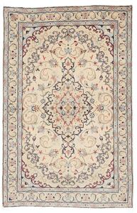 Tappeto Kashan Fine Persia Medaglione Avorio Blu 96x148 Cm