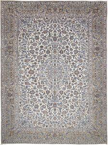 Tappeto Kashan Persia Medaglione Avorio Blu 300x403 Cm