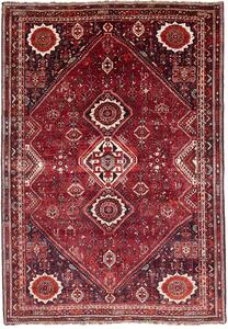 Tappeto Shiraz Persia Medaglione Rosso Blu 220x315 Cm