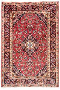 Tappeto Kashan Fine Persia Medaglione Rosso Blu 97x140 Cm