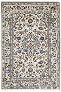 Tappeto Kashan Fine Persia Medaglione Crema Blu 100x150 Cm