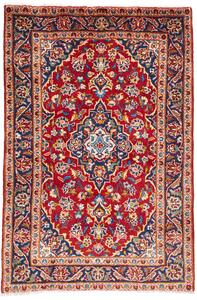 Tappeto Kashan Fine Persia Medaglione Rosso Blu 98x146 Cm