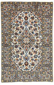 Tappeto Kashan Fine Persia Medaglione Crema Blu 100x152 Cm