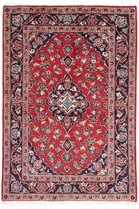Tappeto Kashan Fine Persia Medaglione Rosso Blu Scuro 98x159 Cm