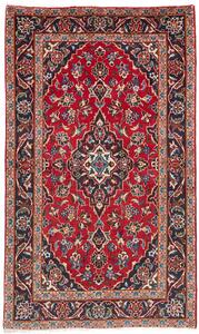 Tappeto Kashan Fine Persia Medaglione Rosso Blu Scuro 92x158 Cm