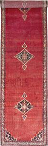 Tappeto Hamadan Persia Astratto Rosso Blu 130x500 Cm