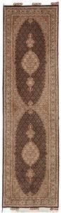Tappeto Tabriz 50 Raj Mahi Persia Astratto Marrone Crema 83x300 Cm