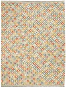 Tappeto Kilim Afghanistan Geometrico Multicolore Pastello 178x236 Cm