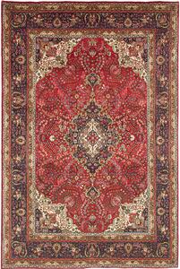 Tappeto Tabriz Persia Medaglione Rosso Blu 200x300 Cm