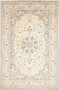 Tappeto Kashan Persia Medaglione Crema Rosa 195x300 Cm