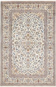Tappeto Kashan Persia Medaglione Crema Blu 198x300 Cm