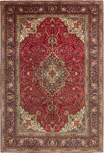 Tappeto Tabriz Persia Medaglione Rosso Blu 202x300 Cm