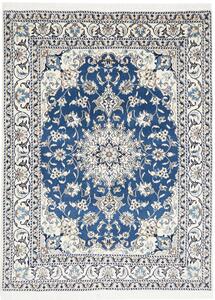 Tappeto Nain Kashmar Persia Medaglione Verde Avorio 153x205 Cm
